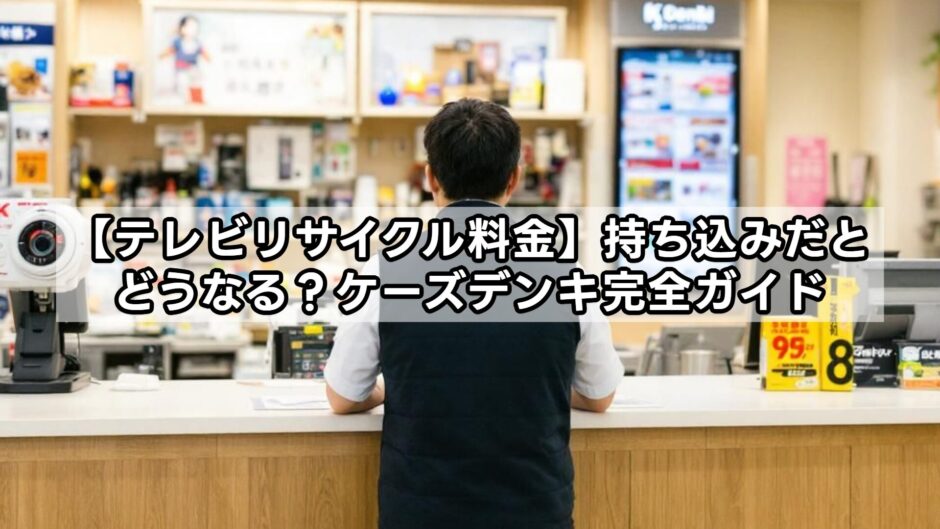 【テレビリサイクル料金】持ち込みだとどうなる？ケーズデンキ完全ガイド