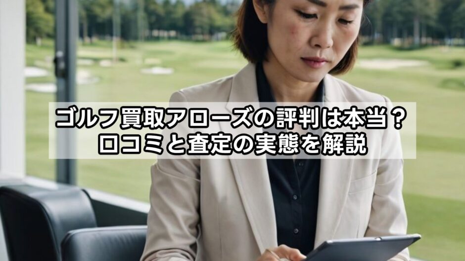 ゴルフ買取アローズの評判は本当？口コミと査定の実態を解説