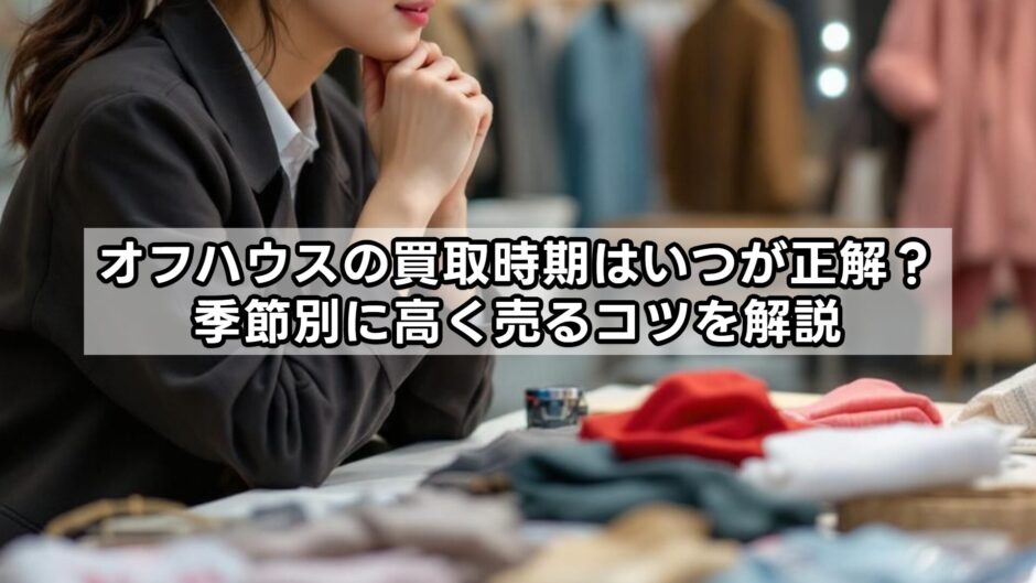 オフハウスの買取時期はいつが正解？季節別に高く売るコツを解説