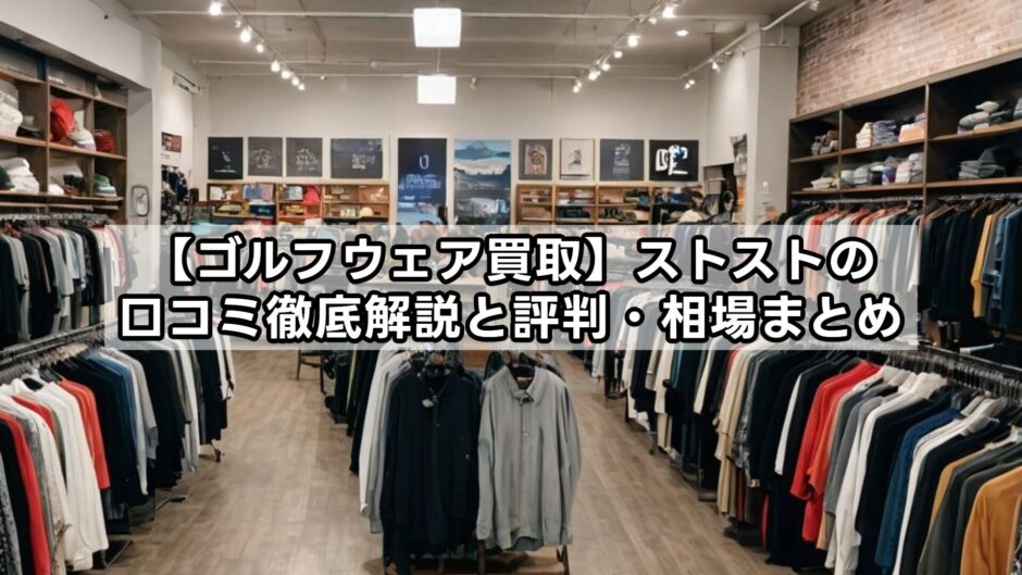 【ゴルフウェア買取】ストストの口コミ徹底解説と評判・相場まとめ