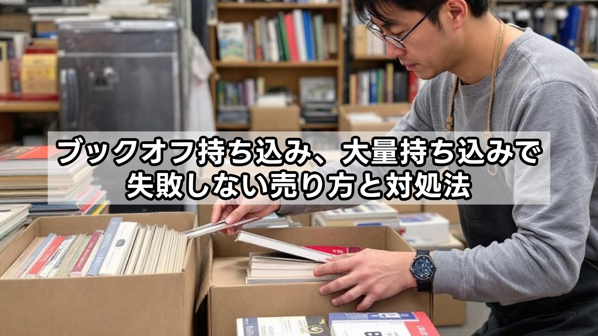 ブックオフ持ち込み、大量持ち込みで失敗しない売り方と対処法