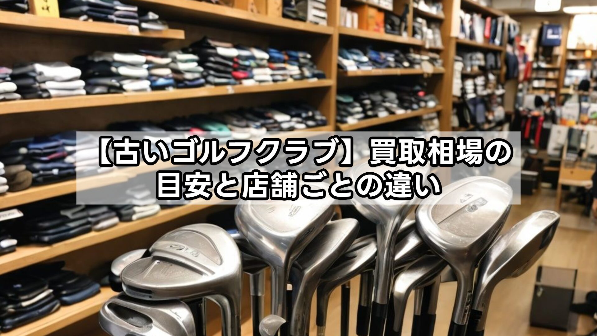 【古いゴルフクラブ】買取相場の目安と店舗ごとの違い
