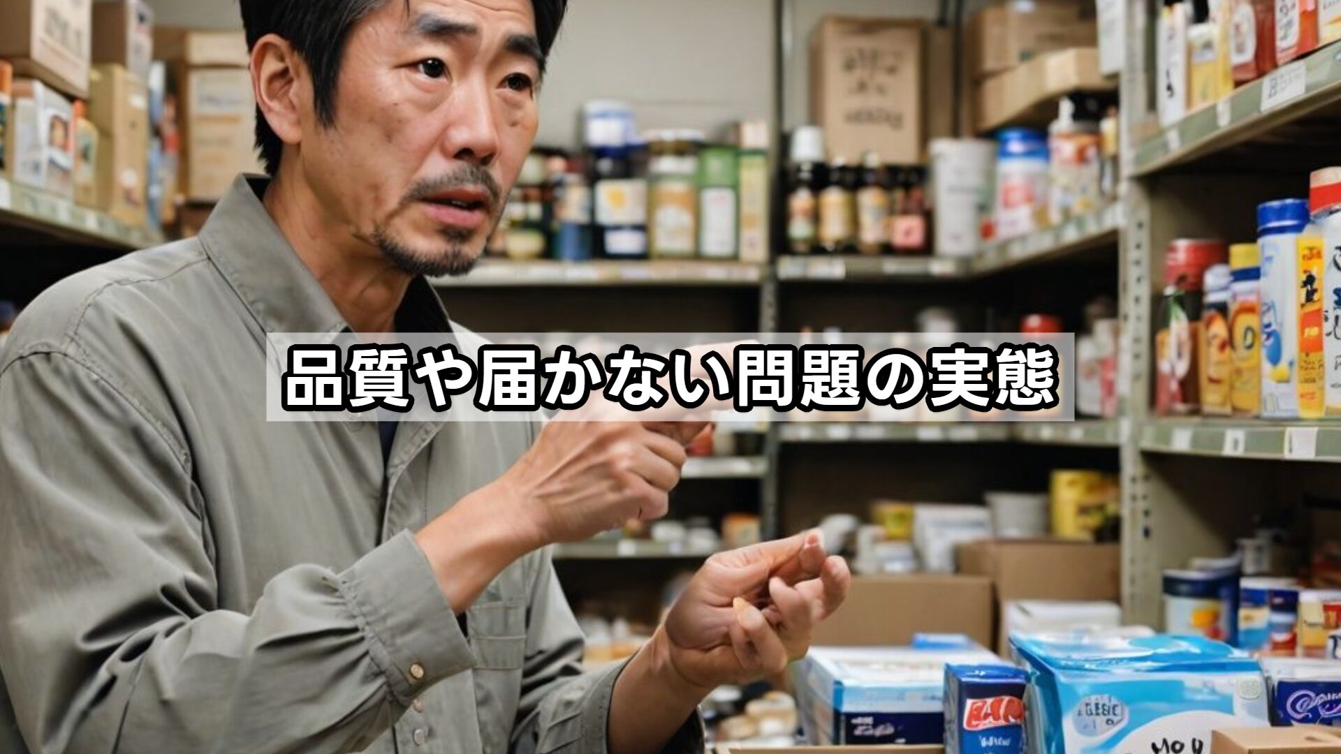 品質や届かない問題の実態