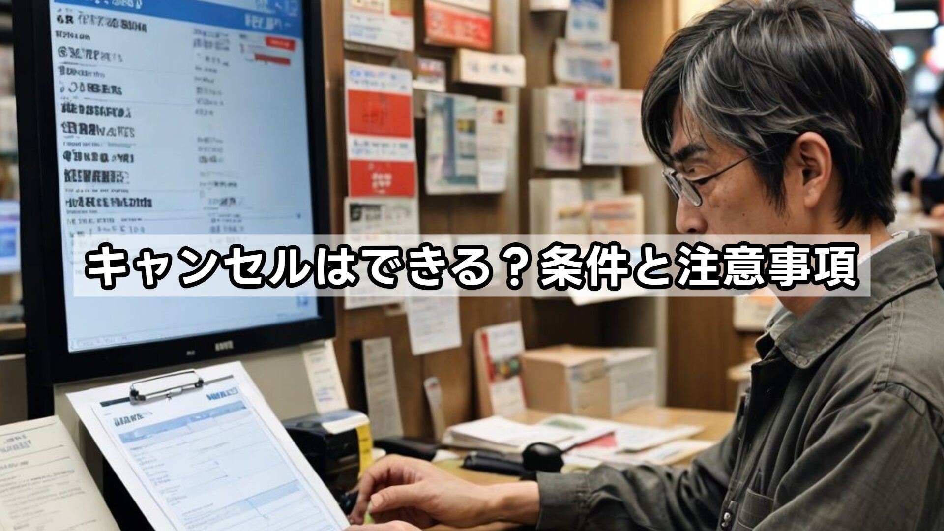 キャンセルはできる？条件と注意事項