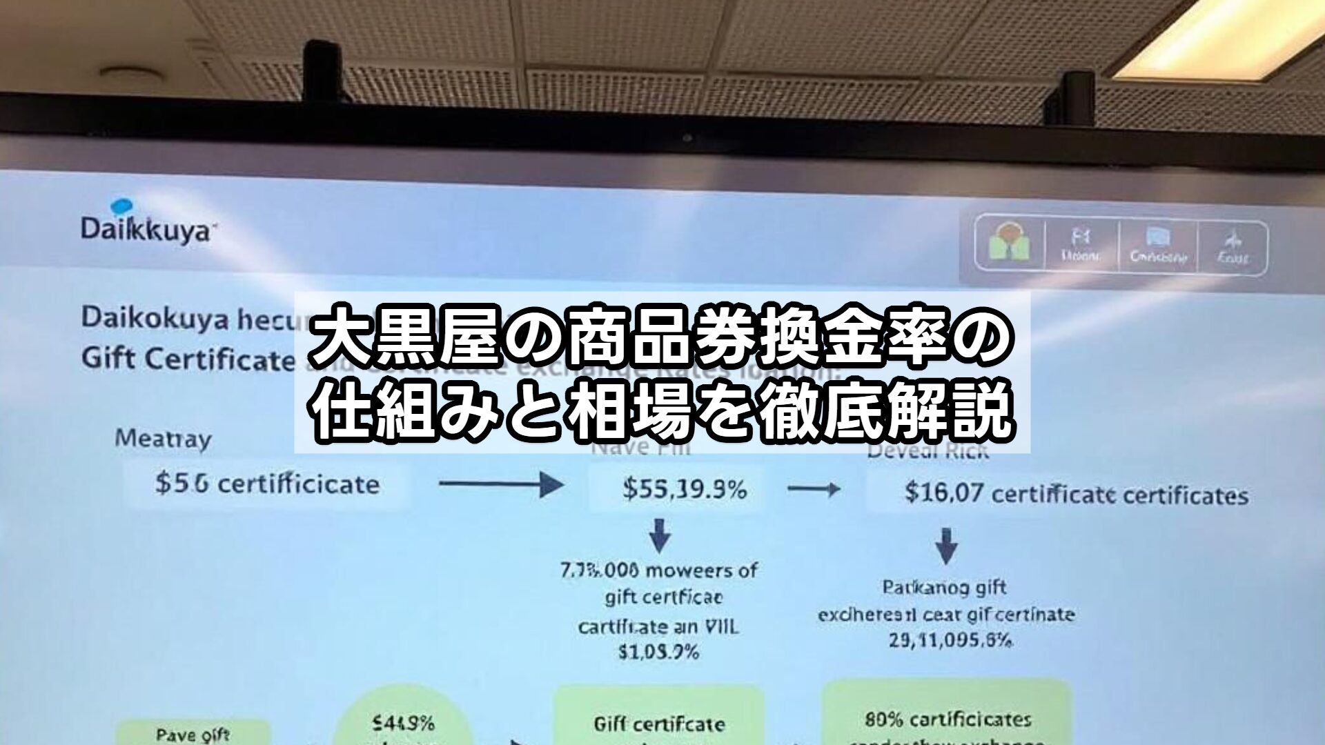大黒屋の商品券換金率の仕組みと相場を徹底解説