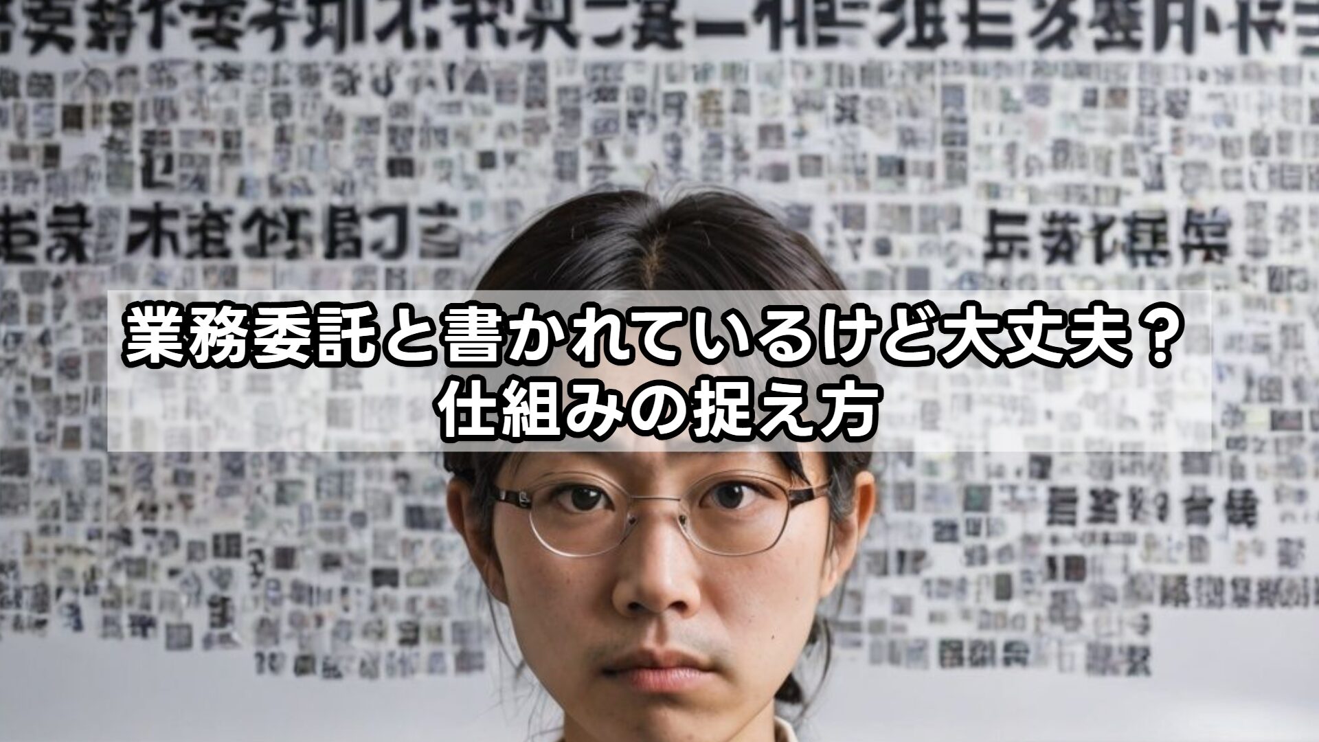 業務委託と書かれているけど大丈夫？仕組みの捉え方