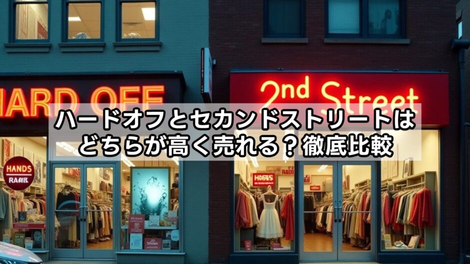 ハードオフとセカンドストリートはどちらが高く売れる？徹底比較