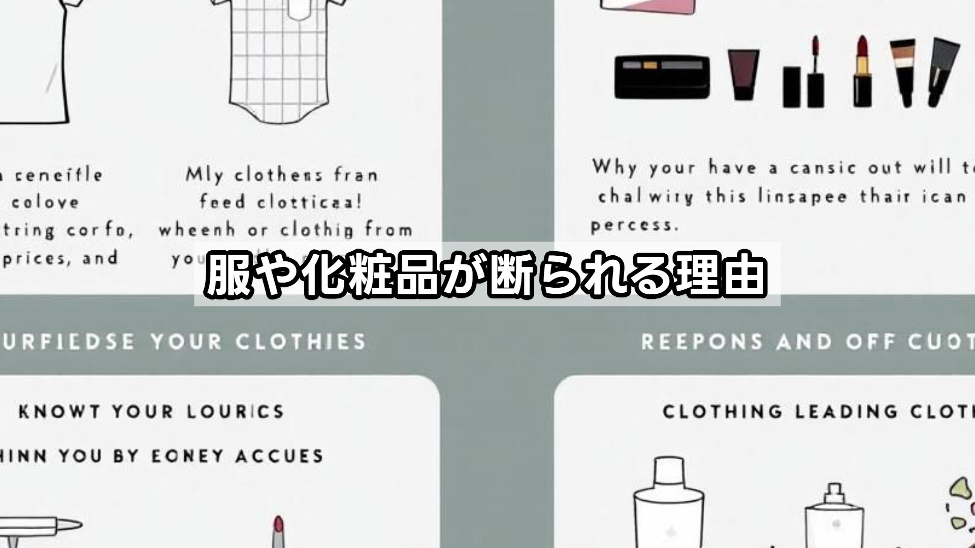 服や化粧品が断られる理由