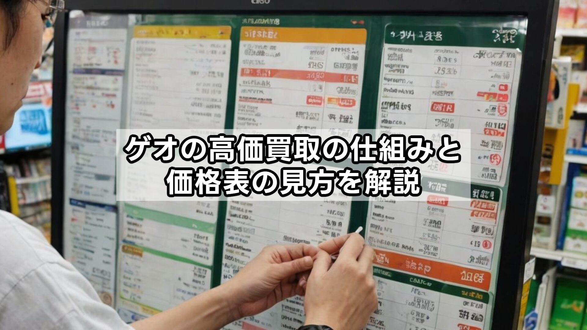 ゲオの高価買取の仕組みと価格表の見方を解説