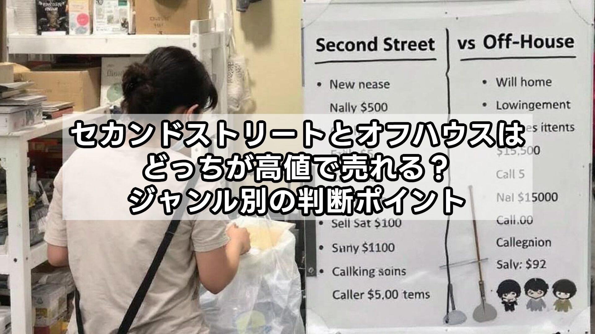 セカンドストリートとオフハウスはどっちが高値で売れる？ジャンル別の判断ポイント