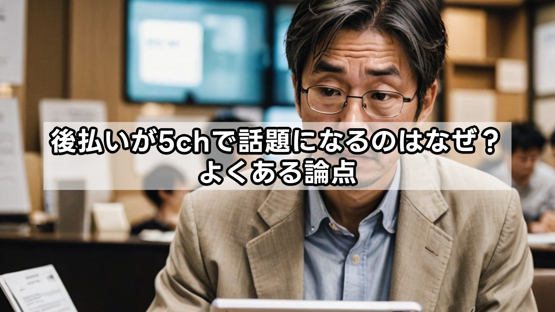後払いが5chで話題になるのはなぜ？よくある論点