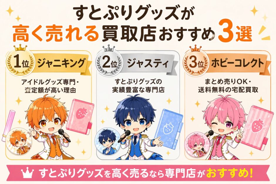 すとぷりグッズ買取おすすめ3選【高く売れる専門店を徹底比較】
