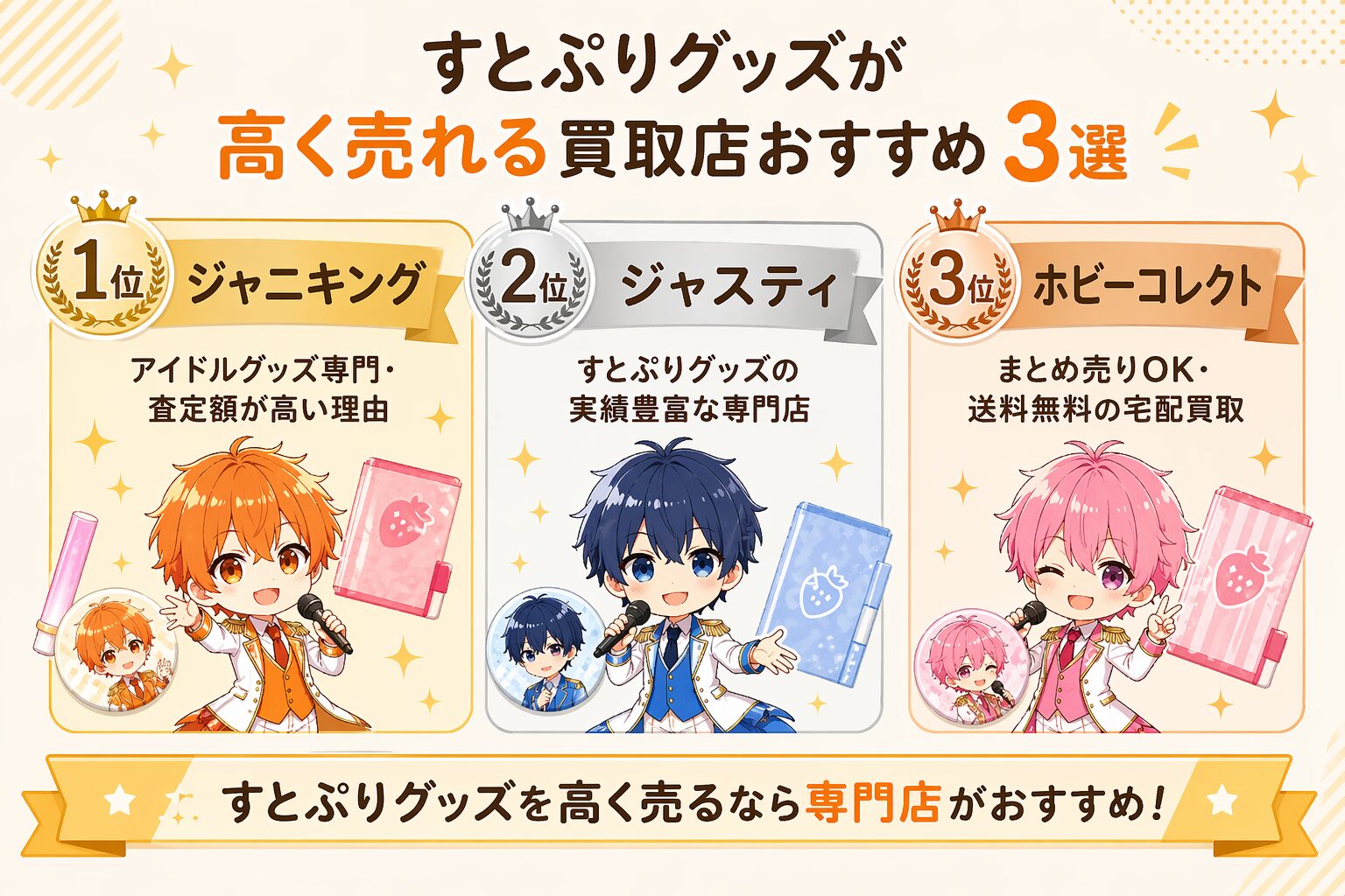 すとぷりグッズが高く売れる買取店おすすめ3選