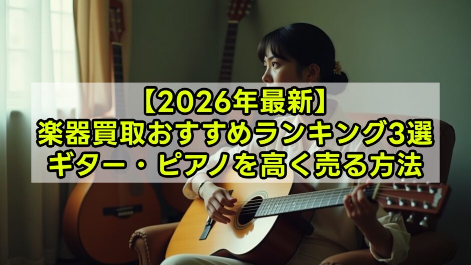 【2026年最新】楽器買取おすすめランキング3選｜ギター・ピアノを高く売る方法