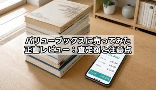 バリューブックスに売ってみた正直レビュー：査定額と注意点