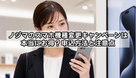 ノジマのスマホ機種変更キャンペーンは本当にお得？申込方法と注意点