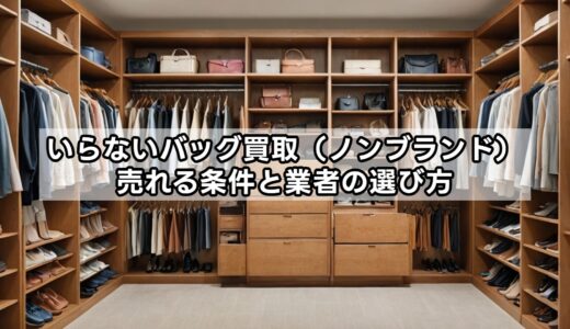 いらないバッグ買取（ノンブランド）｜売れる条件と業者の選び方