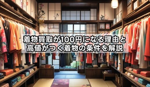 着物買取が100円になる理由と高値がつく着物の条件を解説