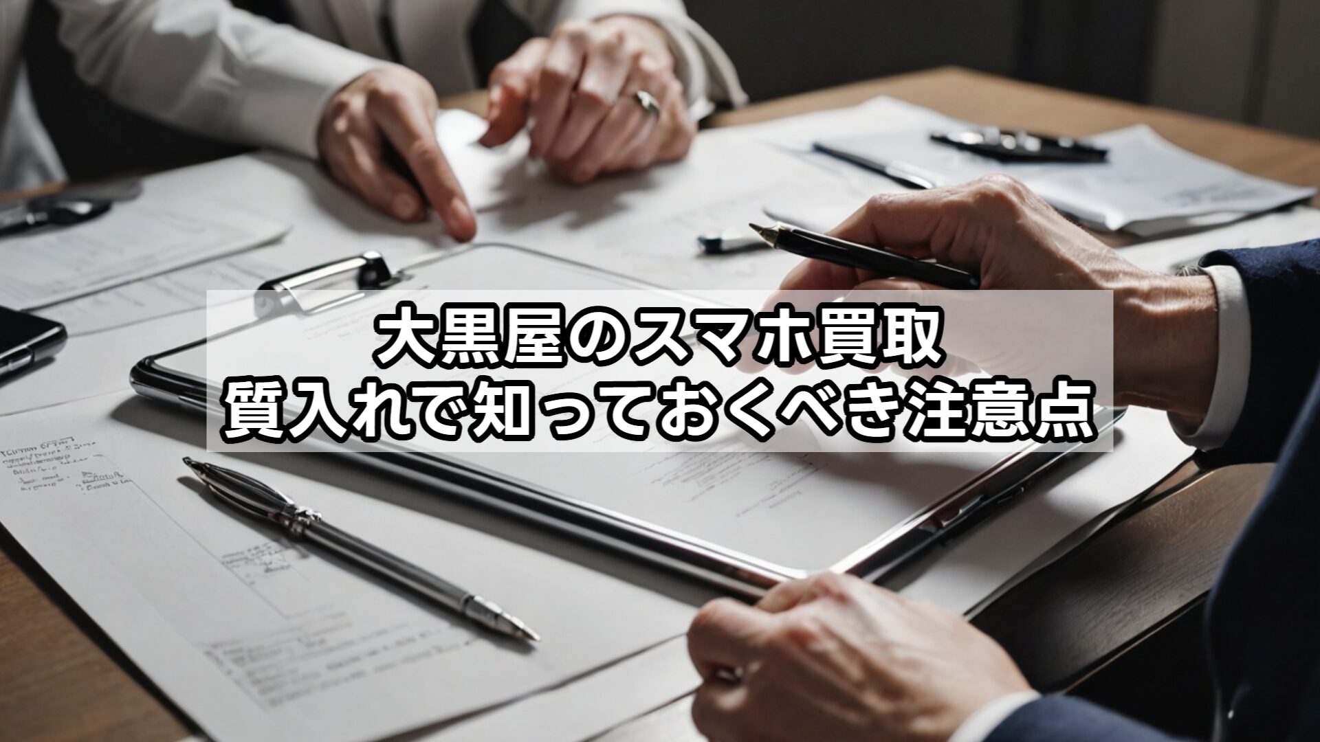 大黒屋のスマホ買取・質入れで知っておくべき注意点