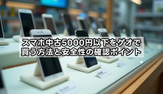 スマホ中古5000円以下をゲオで買う方法と安全性の確認ポイント