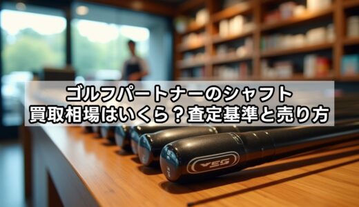 ゴルフパートナーのシャフト買取相場はいくら？査定基準と売り方