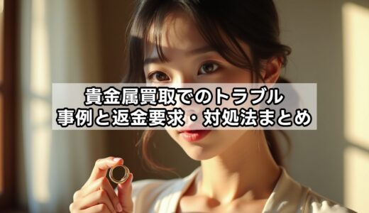 貴金属買取でのトラブル事例と返金要求・対処法まとめ