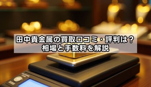 田中貴金属の買取口コミ・評判は？相場と手数料を解説