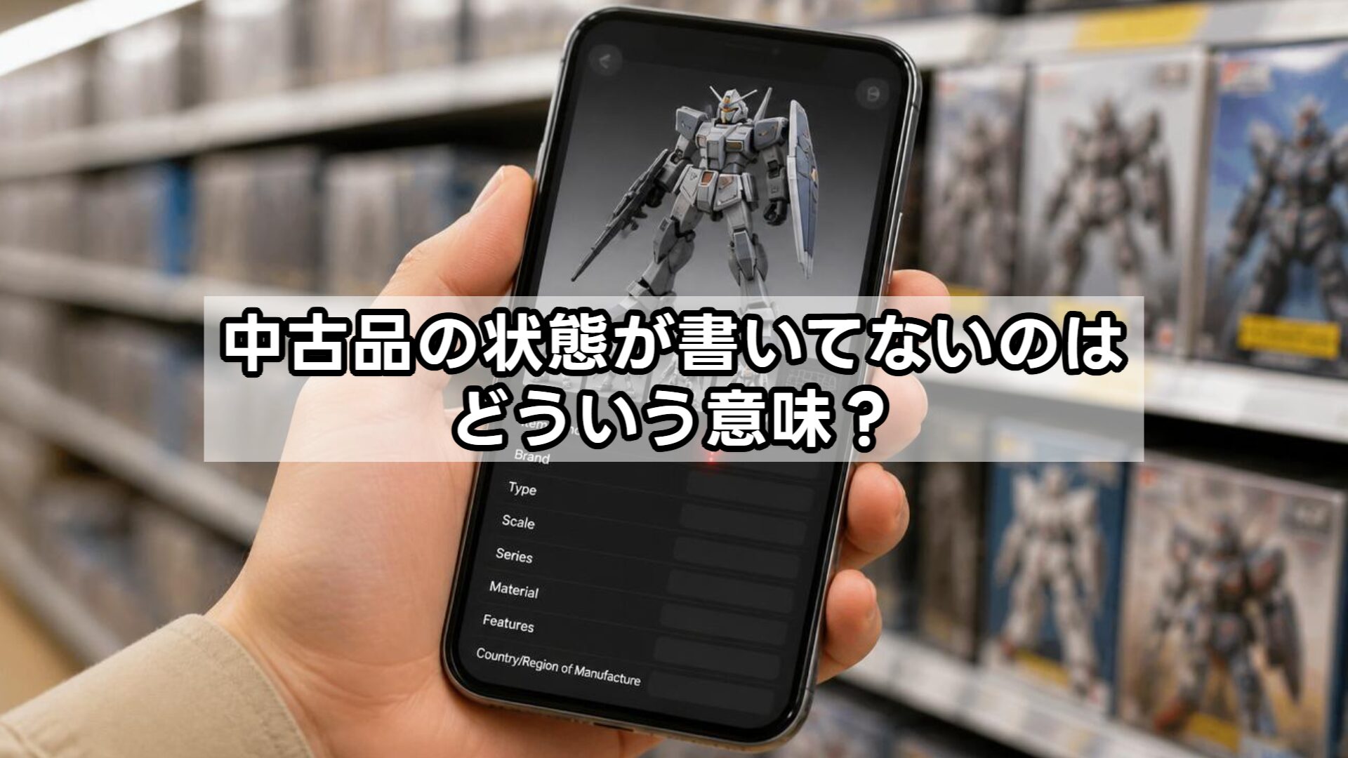 中古品の状態が書いてないのはどういう意味?